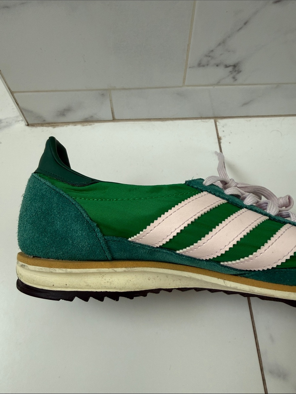 adidas SL72 Green with Light Pink - Picture 5 of 6